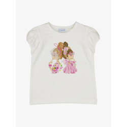 Mayoral Meisjes t-shirt doll wit orchid