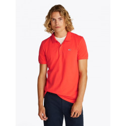 Tommy Hilfiger Dm0dm20676 sns slim placket polo bright vermillion