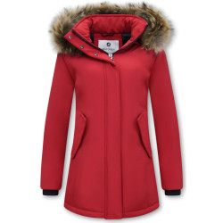 Matogla Winterjas met echte bontkraag slim fit