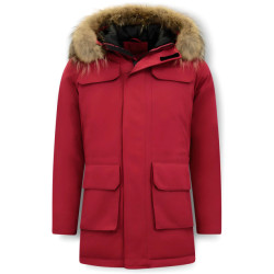 Enos Parka winterjas met grote echte bontkraag