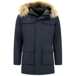 Enos Parka winterjas met grote echte bontkraag