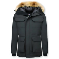 Beluomo Parka jas met bontkraag