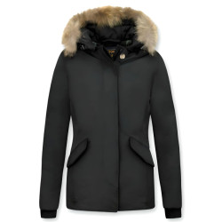 Beluomo Bontjassen winterjas wooly kort
