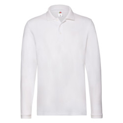 Fruit of the Loom Heren premium poloshirt met lange mouwen