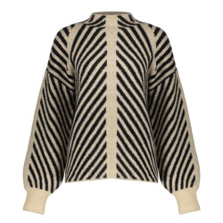 Geisha Pullover stripes ecru dessin