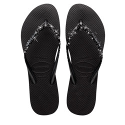 Havaianas slim glitter ii | black/blac teenslippers dames