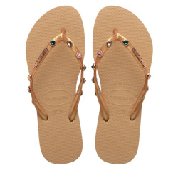 Havaianas slim luxury gold | swarovski teenslippers dames