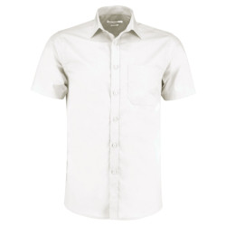 Kustom Kit Dames poplin klassiek overhemd met korte mouwen