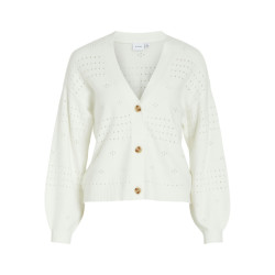 Vila Viril v-neck ls knit cardigan no off-white