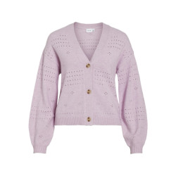 Vila Viril v-neck ls knit cardigan no lila