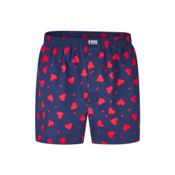 Happy Shorts Wijde boxershort heren met grote rode hartjes