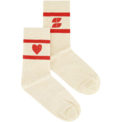 By-Bar Amsterdam Heart socks poppy red