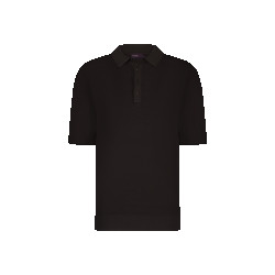 Aeden Bruces knit polo ganache