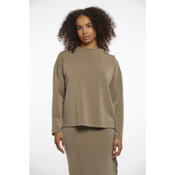 Rino & Pelle Hanne.7002521 rino en pelle wide top long sleeves mock neck dark khaki