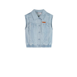 NoNo Zomer gilet meisjes denim dock