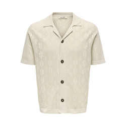 Only & Sons Onsken life reg 12 ss shirt knit beige