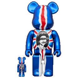 Bearbrick 100% & 400% sex pistols god save the queen chrome