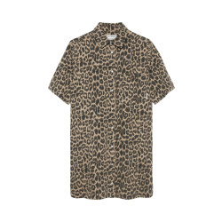 Catwalk Junkie 2502013403 denim dress with leopard pattern