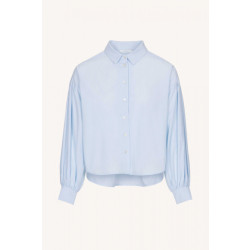 By-Bar Amsterdam sarah short chambray blouse 23512037 light blue