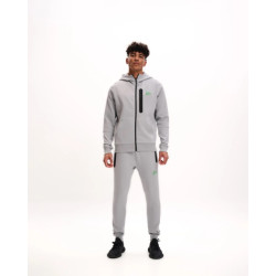 Malelions Sport counter hooded vest grey/green ms1-ss25-19-147