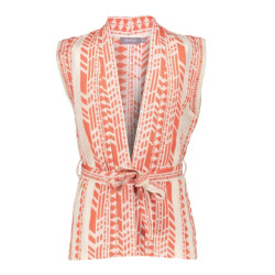Geisha Zomer gilet meisjes fancy woven / off wit
