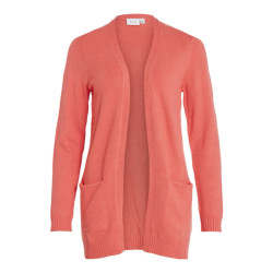 Vila Viril open ls knit cardigan noos koraal