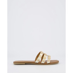 Gibaldi Dames plate studded slipper