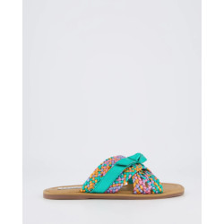 Gibaldi Dames braided slipper metallic