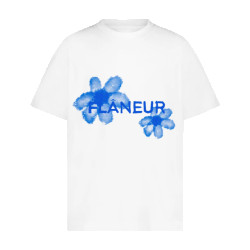 Flaneur Homme Heren floral watercolor /blauw