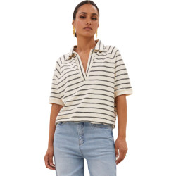 By-Bar Amsterdam Harper breton stripe top black