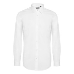 Matinique Robo new stretch white -  heren overhemd lange mouw