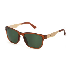 Police Brown plastic zonnebril met unieke pasvorm 56/19/140mm