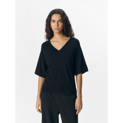 Object Objthess 2/4 lo v-neck knit top noo