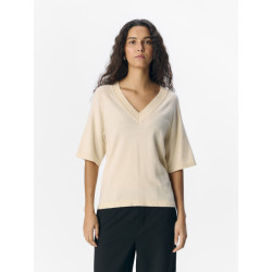 Object Objthess 2/4 lo v-neck knit top noo