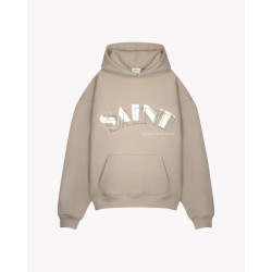 Saint Blanc Top stitch hoodie feather gray