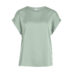Vila Viellette ss satin top noos mint