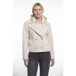 Rino & Pelle Double breasted jacket with detachable hood collar melee