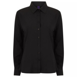 Henbury Dames wicking shirt met lange mouwen