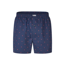 Happy Shorts Wijde boxershort heren met kleine rode hartjes