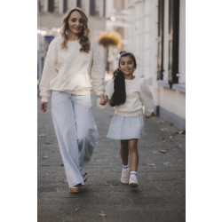 Looxs Revolution Gestreept denim rokje bleach blue voor meisjes in de kleur