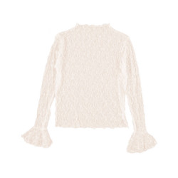 Turquoise Top lange mouw 24219 top kant