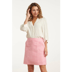 Smashed Lemon 25133 off white lurex dotted blouse