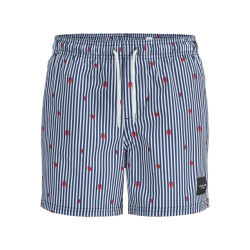 Jack & Jones Jongens zwemshort jpstmaui kreeft blauw/wit gestreept