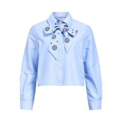 Object objzane re l/s bow shirt cc2 ss 23045838 cornflower