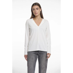 Rino & Pelle Cleo.700noos long sleeve v-neck top snow white