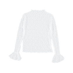 Turquoise Top lange mouw 24219 top kant