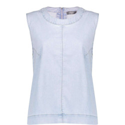 Geisha Top bleached denim
