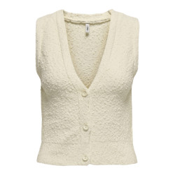 Only Onlalvilda sl waistcoat cc knt beige
