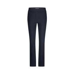 Studio Anneloes anne pinstripe trousers 12521 6911 dark blue/off white