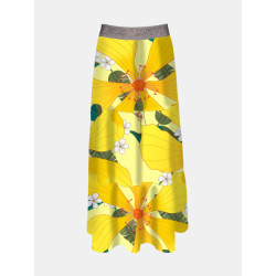 Mucho Gusto ® rok toulouse geel bloemenprint